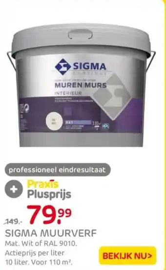 Praxis Sigma muurverf aanbieding