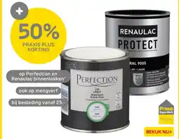 Praxis Perfection en Renaulac binnenlakken ook op mengverf aanbieding