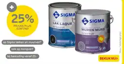Praxis Sigma lakken en muurverf ook op mengverf aanbieding