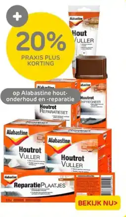 Praxis Alabastine hout- onderhoud en -reparatie aanbieding