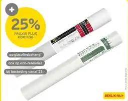 Praxis Glasvliesbehang ook op eco-renovlies aanbieding