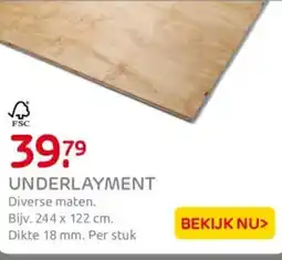 Praxis Underlayment aanbieding