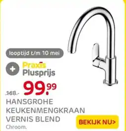 Praxis Hansgrohe keukenmengkraan vernis blend aanbieding
