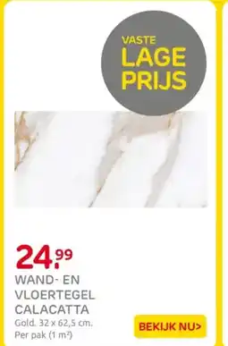 Praxis Wand- en vloertegel calacatta aanbieding