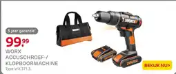 Praxis Worx accuschroef-/ klopboormachine aanbieding