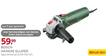 Praxis Bosch haakse slijper aanbieding