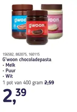 Van Hoeckel G'woon chocoladepasta aanbieding