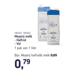 Van Hoeckel Meyerij melk aanbieding
