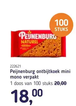 Van Hoeckel Peijnenburg ontbijtkoek mini mono verpakt aanbieding