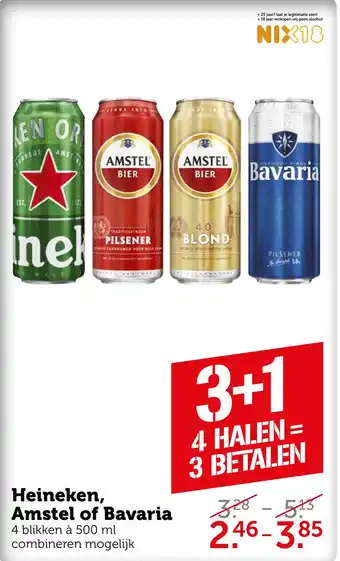 Coop Heineken, Amstel of Bavaria aanbieding