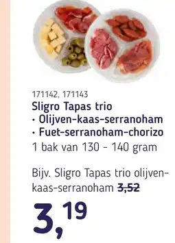 Van Hoeckel Sligro Tapas trio aanbieding