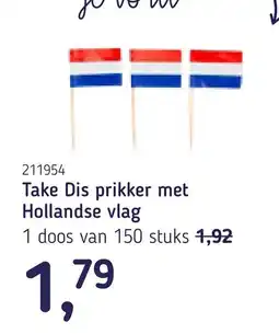 Van Hoeckel Take Dis prikker met Hollandse vlag aanbieding
