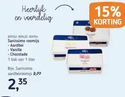 Van Hoeckel Sanissimo roomijs aanbieding