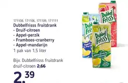 Van Hoeckel Dubbelfrisss fruitdrank aanbieding