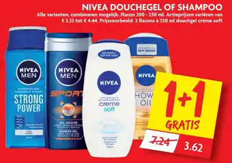 Dekamarkt NIVEA DOUCHEGEL OF SHAMPOO aanbieding