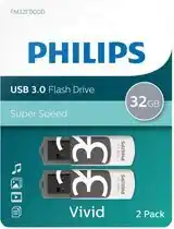 Bol.com Philips USB stick 3.0 32GB - Vivid - Grijs - 2 stuks - FM32FD00D aanbieding
