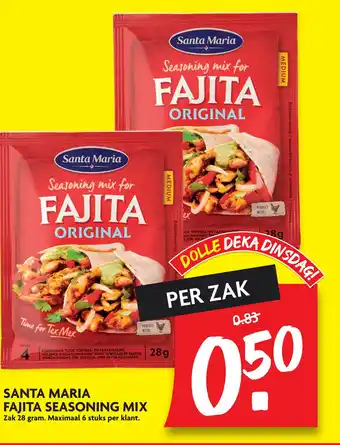 Dekamarkt SANTA MARIA FAJITA SEASONING MIX aanbieding