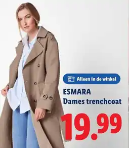 Lidl Esmara dames trenchcoat aanbieding