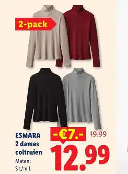 Lidl Esmara 2 dames coltruien aanbieding