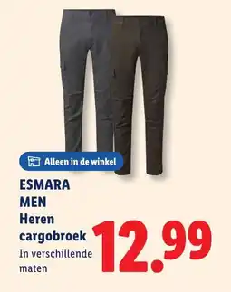 Lidl Esmara Men Heren cargobroek aanbieding