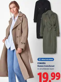 Lidl Esmara Dames trenchcoat aanbieding
