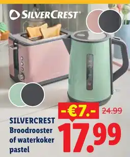 Lidl Silvercrest broodrooster of waterkoker pastel aanbieding