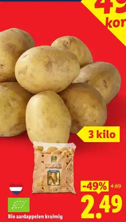 Lidl Bio aardappelen kruimig aanbieding