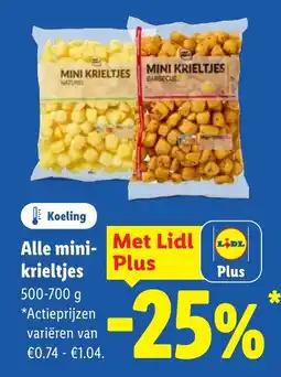 Lidl Koeling Alle mini- krieltjes aanbieding