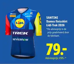 Lidl Santini Dames fietsshirt Lidl-Trek 2026 aanbieding