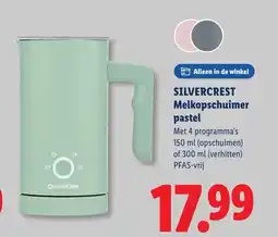 Lidl Silvercrest Melkopschuimer pastel aanbieding