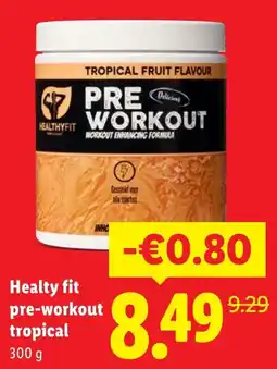 Lidl Healty fit pre-workout tropical aanbieding