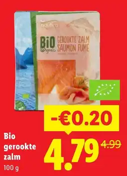 Lidl Bio gerookte zalm aanbieding