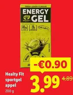 Lidl Healty Fit sportgel appel aanbieding