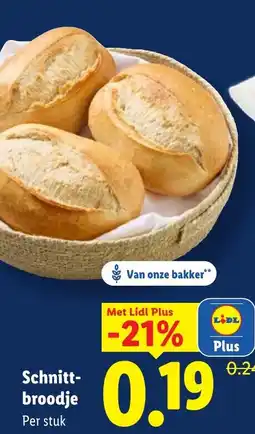 Lidl Schnitt- broodje aanbieding