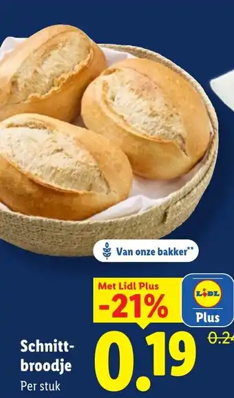 Lidl Schnitt- broodje aanbieding