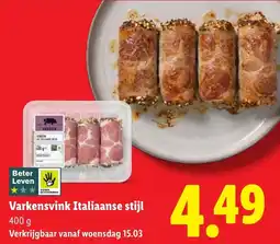 Lidl Varkensvink Italiaanse stijl aanbieding