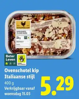 Lidl Ovenschotel kip Italiaanse stijl aanbieding