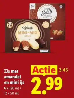 Lidl IJs met amandel en mini ijs aanbieding