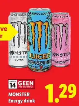 Lidl Monster Energy drink aanbieding
