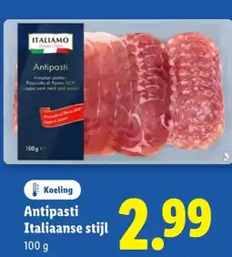 Lidl Antipasti Italiaanse stijl aanbieding
