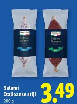 Lidl Salami Italiaanse stijl aanbieding