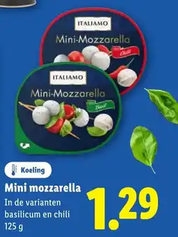 Lidl Mini-Mozzarella aanbieding