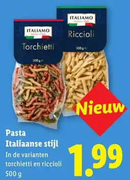 Lidl Pasta Italiaanse stijl aanbieding