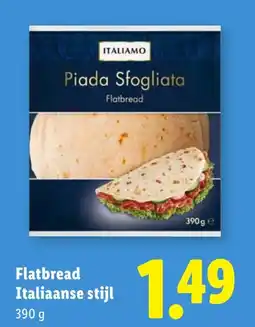 Lidl Flatbread Italiaanse stijl aanbieding
