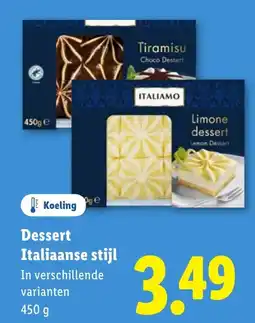 Lidl Dessert Italiaanse stijl aanbieding