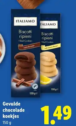 Lidl Gevulde chocolade koekjes aanbieding