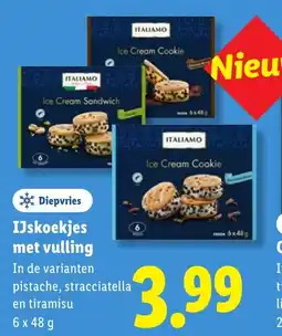 Lidl Diepvries IJskoekjes met vulling aanbieding