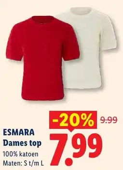 Lidl Esmara Dames top aanbieding