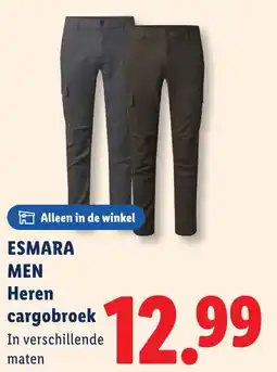 Lidl Esmara Men Heren cargobroek aanbieding