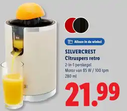 Lidl Silvercrest Citruspers retro aanbieding